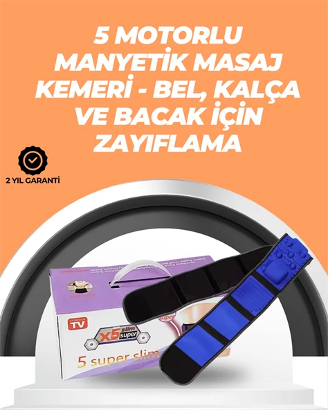Şarj Edilebilir 7.2W Gücünde Çok Bölgeli Masaj Kemeri – Kolay Taşınabilir ve Pratik Kullanım ürün görseli 1