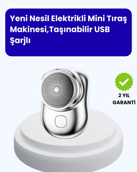 Cep Tipi Elektrikli Tıraş Makinesi – Güçlü, Sessiz, Su Geçirmez ve Ultra Taşınabilir MİR37888523 ürün görseli 1