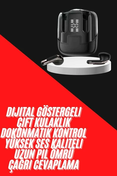 4 Adet Çift Kulaklık Dijital Göstergeli Yüksek Ses Kaliteli Bluetooth Kulaklık MİR01740590 ürün görseli 1