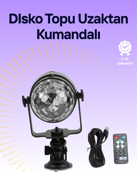 Taşınabilir ve Dayanıklı Plastik Kristal LED Disko Işığı MİR75956347 ürün görseli 1