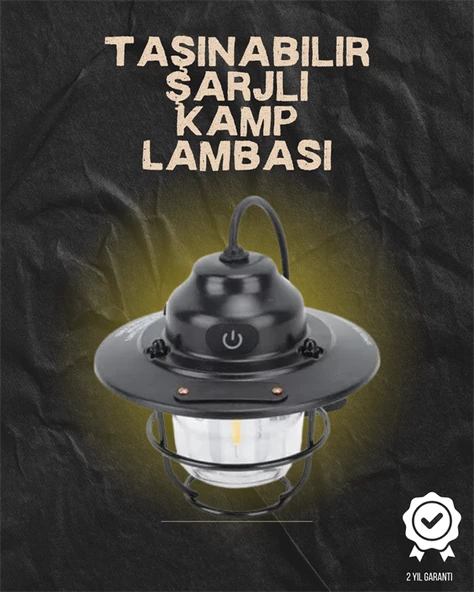 Kamp ve Bahçe İçin Retro LED Fener – Sıcak Işık, Uzun Ömürlü Batarya MİR07018705 ürün görseli 1