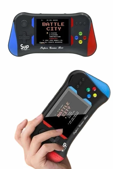3.5 İnç 500 Klasik Retro Oyun Yüklü Kollu Oyun Konsolu MİR84967062 ürün görseli 1