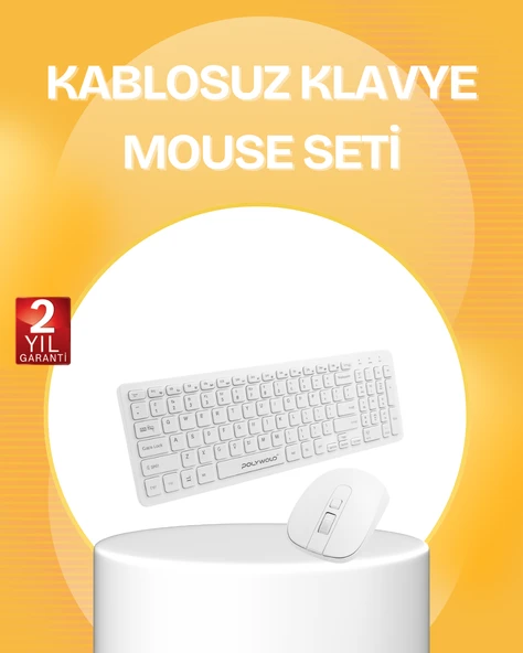 Kablosuz Klavye Mouse Takımı - Ergonomik, Sessiz ve Enerji Tasarruflu MİR05267628 ürün görseli 1