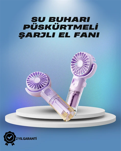 Su Sisi Püskürtmeli Taşınabilir El Fanı – Çocuk ve Öğrencilere Uygun, Kamp ve Seyahat İçin MİR13928318 ürün görseli 1