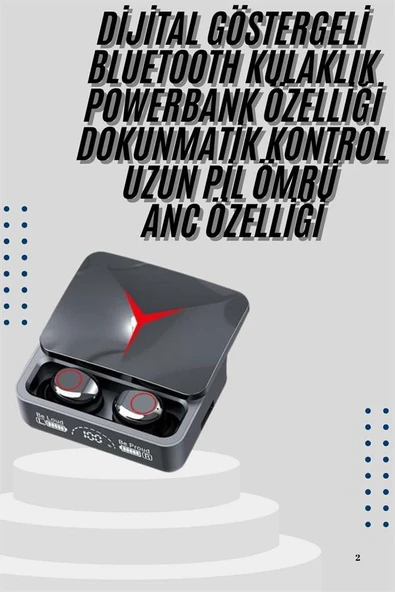 Kablosuz Bluetooth Kulaklık Powerbank Özellikli Göstergeli Hd Mikrofon MİR74226495 ürün görseli 1