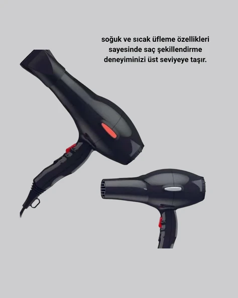 2200W Fön Makinesi – Profesyonel AC Motor, Soğuk ve Sıcak Üfleme MİR38848807 - Resim 4