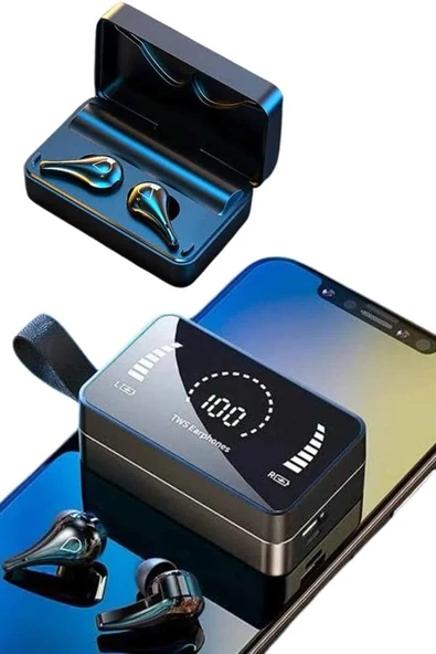 TWS Bluetooth Kulaklık Kablosuz Uzun Pil Ömrü Dijital Göstergeli Powerbank MİR61040897 ürün görseli 1