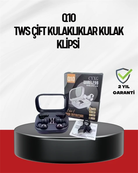 Q10 Dokunmatik Bluetooth Kulaklık – 6 Saat Müzik, Çift Dil, Hızlı Şarj MİR97004650 ürün görseli 1
