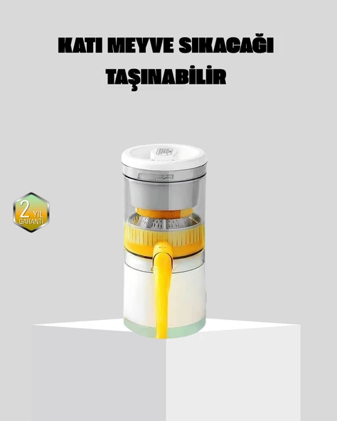 Taşınabilir Katı Meyve Sıkacağı – 45W Güçlü Motor, Çift Kesici Bıçak, USB Şarjlı ve Kompakt Tasarım MİR56034009 ürün görseli 1