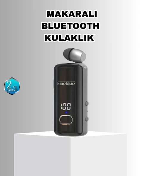 Bluetooth 5.3 Kablosuz Kulaklık Geri Çekilebilir Kablolu ve Ekranlı MİR23594644 ürün görseli 1