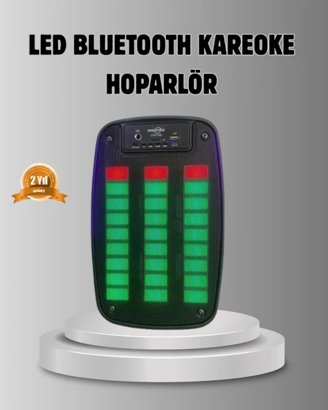 GTS 1793 Işıklı 6.5 İnç Kablosuz Hoparlör Bluetooth, USB ve FM Özellikli MİR43858771 ürün görseli 1