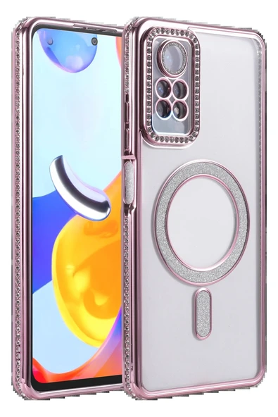 Xiaomi Redmi Note 12 Pro 4G Joke Simli Magneticsafe Kılıf - Pembe-(5796) ürün görseli 1