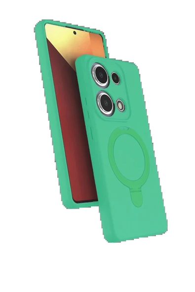 Xiaomi Redmi Note 13 Pro 4G Regal Magsafe Standlı Kapak - Yeşil-(5796) ürün görseli 1