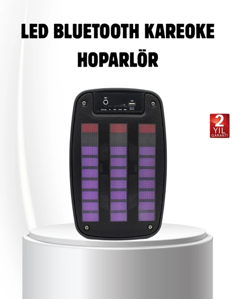 6.5” LED Işıklı GTS 1793 Bluetooth Hoparlör Güçlü Bass ve FM Destekli MİR60324145 ürün görseli 1