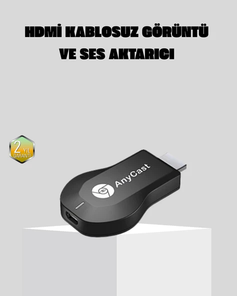 Kablosuz HDMI Görüntü ve Ses Aktarıcı – Anycast M9 Plus Tak-Çalıştır TV Adaptörü ürün görseli 1