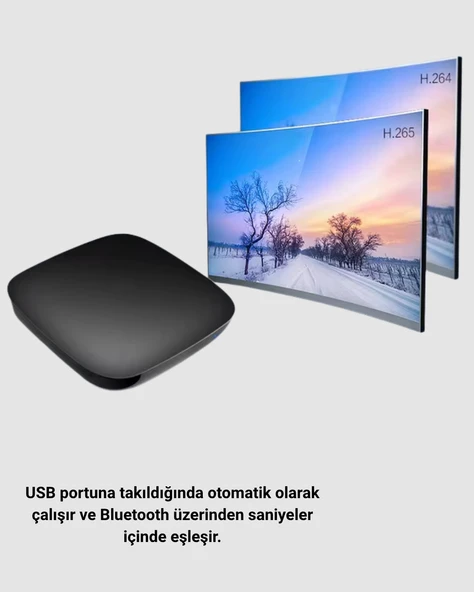 Android Auto Kablosuz Bağlantı Adaptörü 5.8GHz Hızlı WiFi ve Kompakt Tasarımlı MİR38603999 - Resim 3
