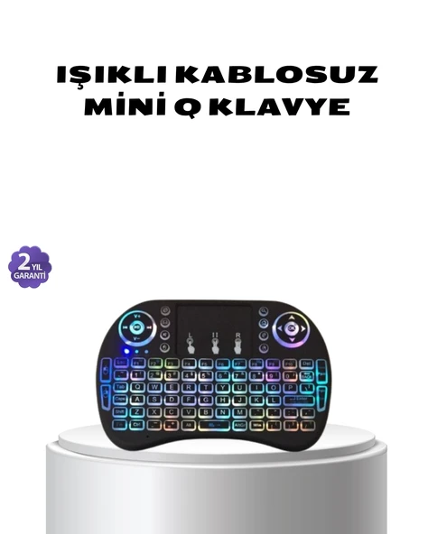 Işıklı Q Klavye – Entegre Touchpad, Ergonomik Tasarım ve Türkçe Karakter Desteği MİR24927563 ürün görseli 1