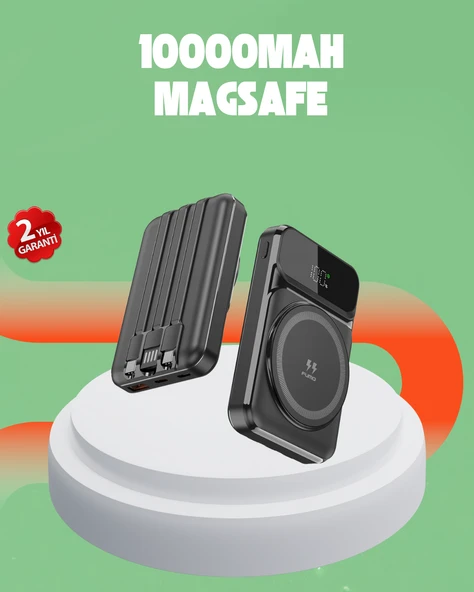 10000 mAh Kablosuz Hızlı Şarj Destekli Powerbank – 15W, PD20W, Type-C Girişli MİR56124598 ürün görseli 1