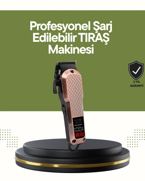 Şarjlı Saç Kesme Makinesi – 4 Kademeli Ayar, LCD Ekran ve Hızlı Şarj Desteği MİR23476769 ürün görseli 1