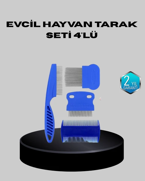 Evcil Hayvan Tüy Bakım Seti – 4’lü Paslanmaz Çelik ve Eco Plastik, Kolay Temizlenebilir ve Dayanıklı MİR62221046 ürün görseli 1