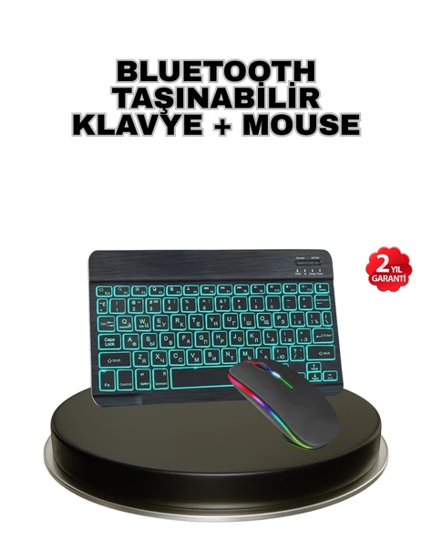 Aydınlatmalı Türkçe Q RGB Klavye Sessiz ve Dayanıklı Tuş Takımı MİR43100907 ürün görseli 1
