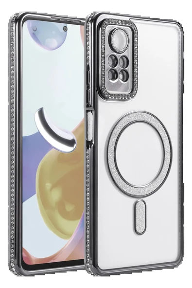 Xiaomi Redmi Note 12 Pro 4G Joke Simli Magneticsafe Kılıf - Siyah-(5796) ürün görseli 1