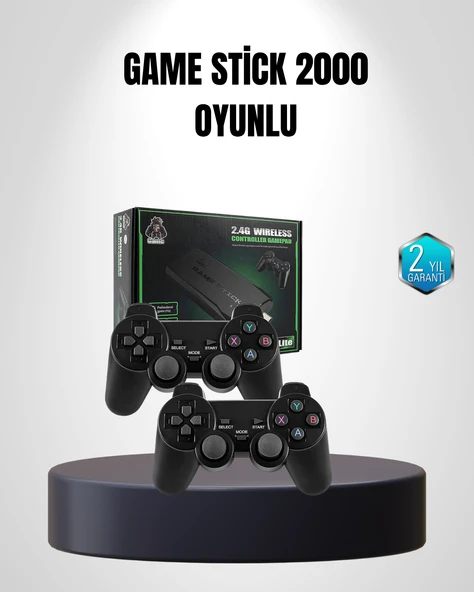 20000 Oyunlu 4K Retro Game Stick – Kablosuz Çift Kollu Atari Konsolu MİR93892038 ürün görseli 1