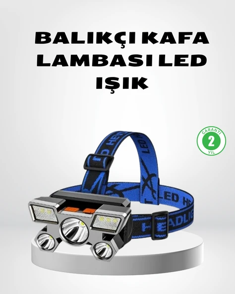 Şarj Edilebilir LED Kafa Feneri – 4 Işık Modu, IPX5 Su Geçirmez, Hareket Sensörlü MİR96033771 ürün görseli 1