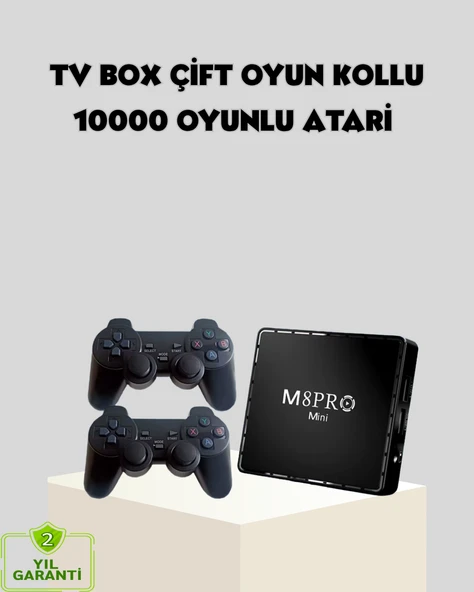 M8Pro Mini 2 10K Android TV Box – Oyun Konsolu ve Akıllı Medya Merkezi MİR93509134 ürün görseli 1
