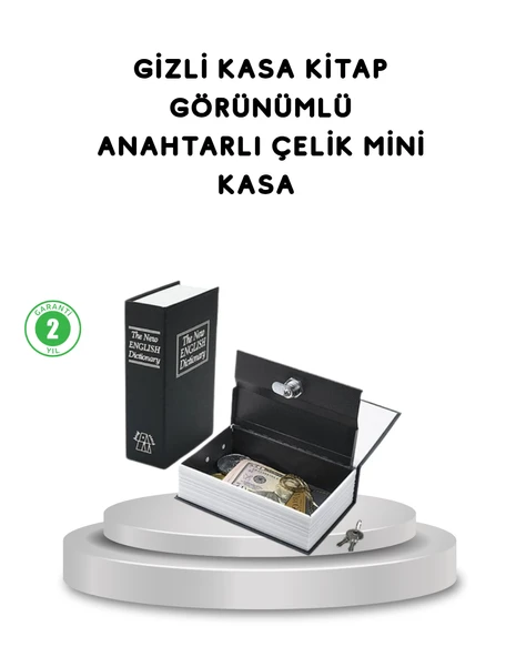 Gizli Kitap Kasa – Metal Gövdeli, Anahtarlı MİR49988813 ürün görseli 1