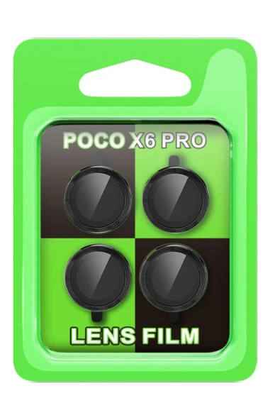 Xiaomi Poco X6 Pro Raze Metal Kamera Lens - Siyah-(5796) ürün görseli 1