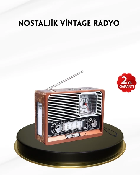 Nostaljik Radyo – Şık Dekoratif Tasarım ve Güvenli 2 Yıl Garanti MİR83924776 ürün görseli 1