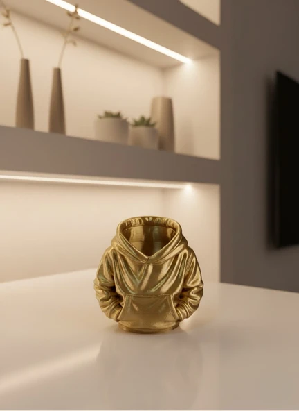 Dekoratif Gold Hoodie Kalemlik 10x10 cm MİR47440397 ürün görseli 1