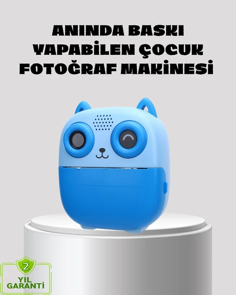 Anında Baskı Özellikli Çocuk Kamerası 48MP 1080P Çift Lens 32GB Destekli MİR21618450 ürün görseli 1