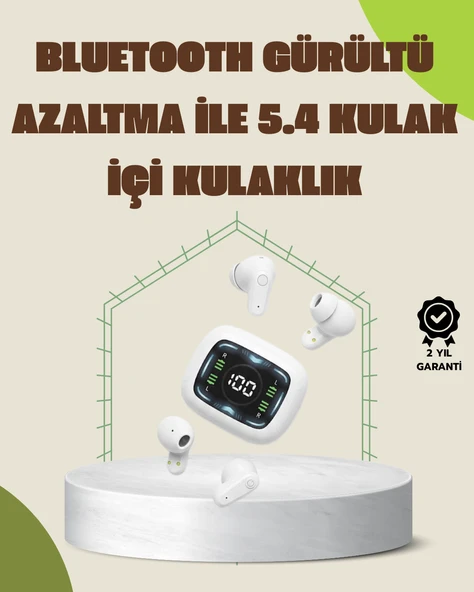 Bluetooth 5.4 Teknolojili Kablosuz Kulaklık LED Göstergeli MİR83666852 ürün görseli 1