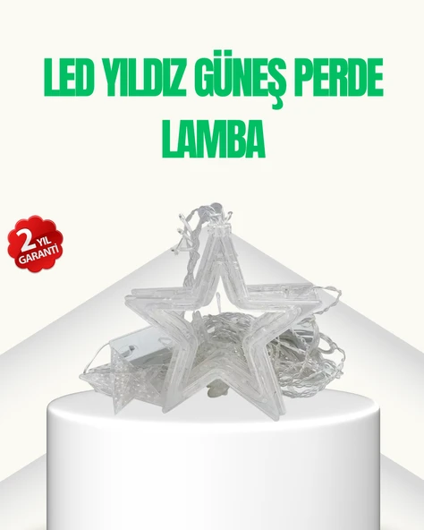 Yıldız Figürlü Perde Peri Led 3x3 Metre Dekoratif Işık MİR78732303 ürün görseli 1