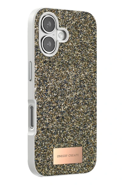 Apple iPhone 17 Bright Simli Kapak - Çöl Titanyum-(5796) - Resim 3