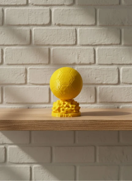 Mini FIFA Futbol Topu Biblo Sarı Renk 10cm Spor Temalı Dekor MİR03283889 ürün görseli 1
