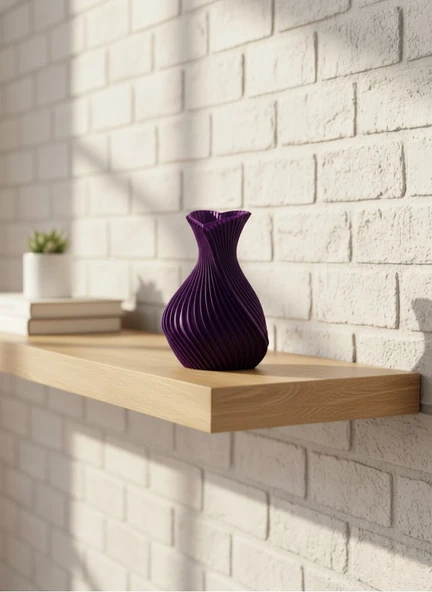 Kalpli Mor Mini Vazo 5 cm Dekoratif Masa Üstü Aksesuar MİR27083259 ürün görseli 1