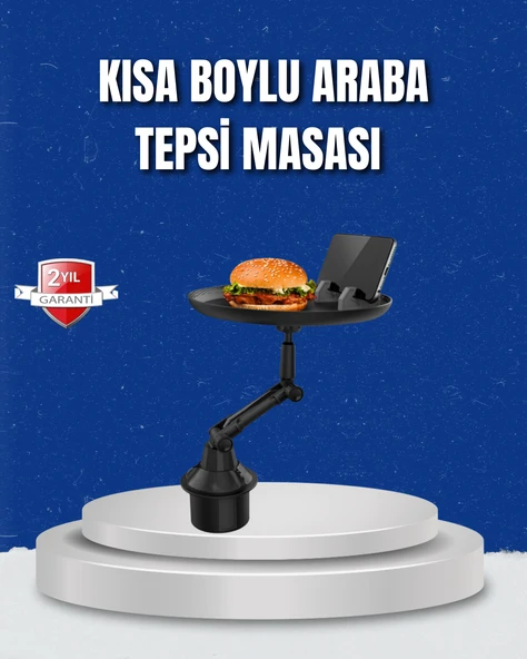 Ayarlanabilir Araç İçi Bardaklık Tepsisi 9 İnç Geniş Alan ve Telefon Standlı MİR37136308 ürün görseli 1