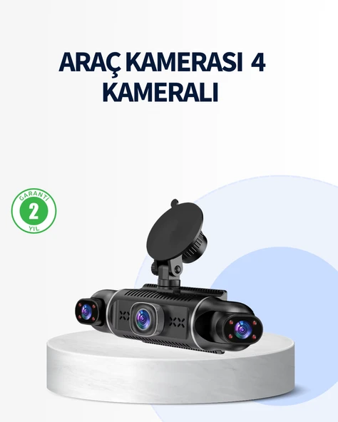 4 Kameralı Araç İçi Kamera 1080P GPS Takip WiFi Gece Görüşlü MİR80520296 ürün görseli 1