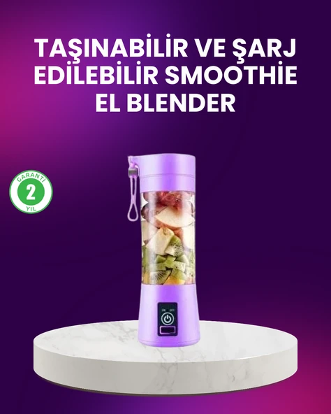 Taşınabilir Şişe Blender 380ml Şarjlı Spor Smoothie Shake Karıştırıcı MİR98724886 ürün görseli 1