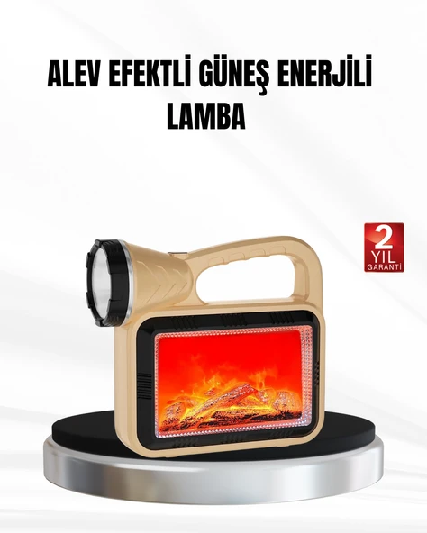 Solar Alev Işığı COB Teknolojili Taşınabilir El Feneri ve Kamp Lambası MİR96514586 ürün görseli 1