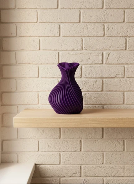5 cm Mor Kalp Formlu Mini Vazo Modern Mini Dekor Ürünü MİR93572671 ürün görseli 1