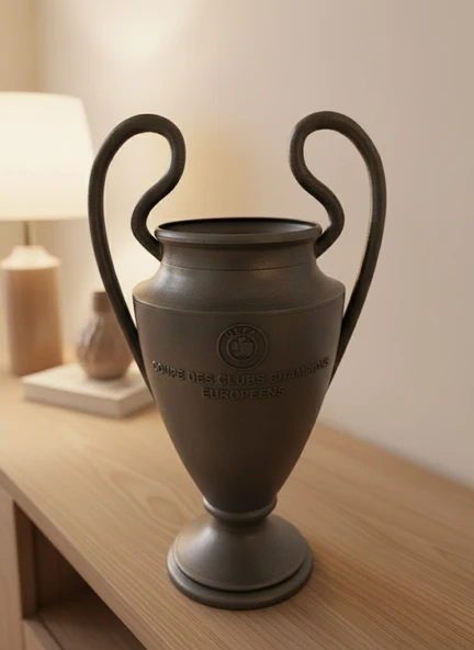Füme Kupa 25cm UEFA Model Dekoratif Ödül Biblosu MİR71061190 ürün görseli 1