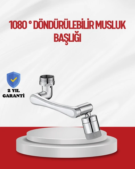 1080° Çok Yönlü Musluk Aparatı Püskürtme ve Köpük Akışlı MİR64103272 ürün görseli 1