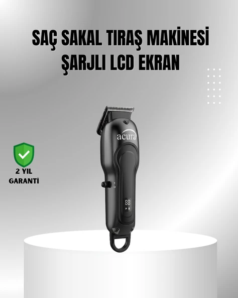 7000 RPM Güçlü Motorlu LCD Göstergeli Şarjlı Tıraş Makinesi MİR55330301 ürün görseli 1
