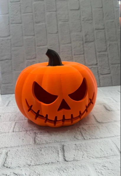 Kapaklı Balkabağı Dekor Kutusu 21×15 cm Halloween Temalı Saklama MİR15327572 ürün görseli 1