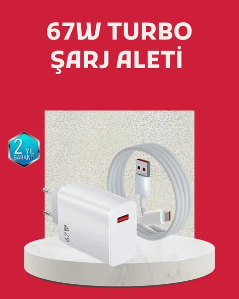 67 Watt Turbo Şarj Cihazı Motorola G30 G50 G60 G82 Uyumlu MİR64450671 ürün görseli 1