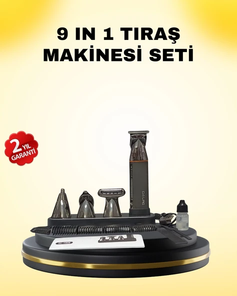 9’u 1 Arada Bakım Seti Güçlü Motorlu Saç Sakal Burun Kulak Trimmer MİR96857853 ürün görseli 1